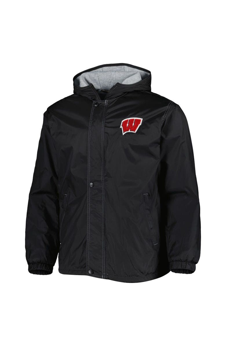 DUNBROOKE Men's Dunbrooke Black Wisconsin Badgers Legacy Full-Zip Hoodie Jacket, Alternate, color, 