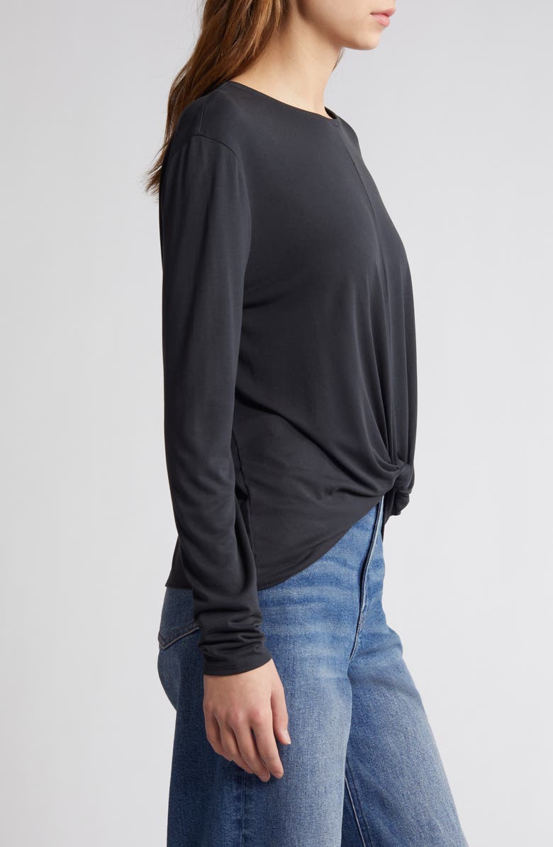 rag & bone Jenna Knotted Long Sleeve T-Shirt, Alternate, color, 