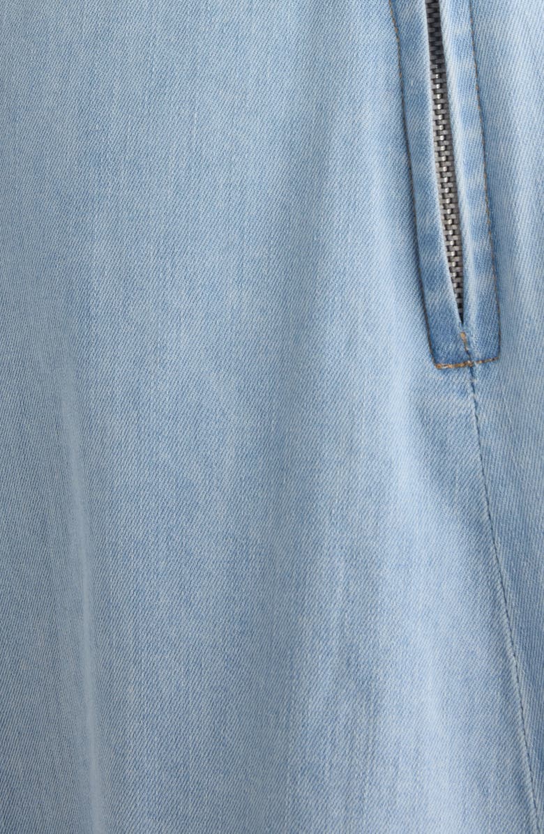 Acne Studios Difel Asymmetric Stretch Denim Dress, Alternate, color, Light Blue