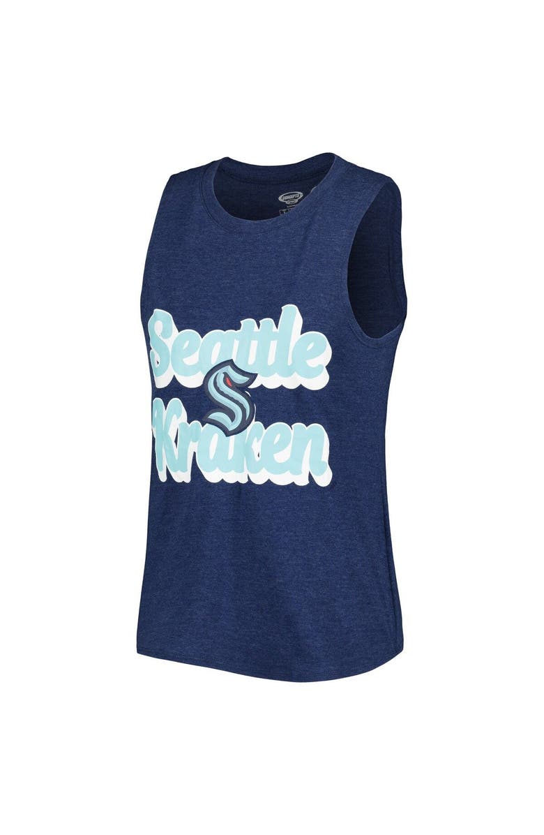 CONCEPTS SPORT Women's Concepts Sport Deep Sea Blue/Gray Seattle Kraken Meter Muscle Tank Top & Pants Sleep Set, Alternate, color, Navy