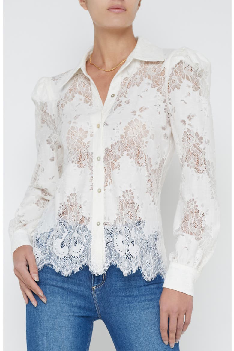 Jenica Lace Blouse, Main, color, IVORY