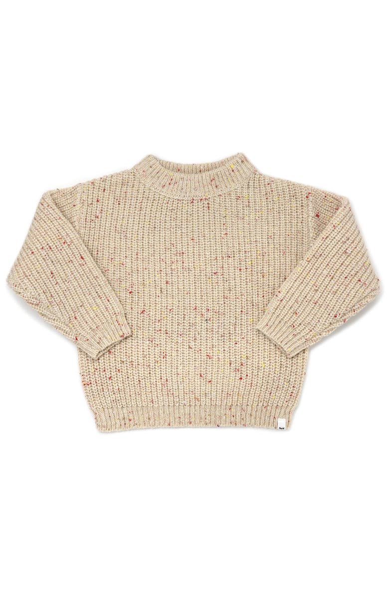 oh baby! Grandpa Knitted Pullover, Alternate, color, Cream/Pink Confetti