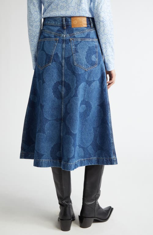 MARIMEKKO MARIMEKKO MARIDENIM SUORITUS UNIKKO FLORAL A-LINE DENIM MIDI SKIRT