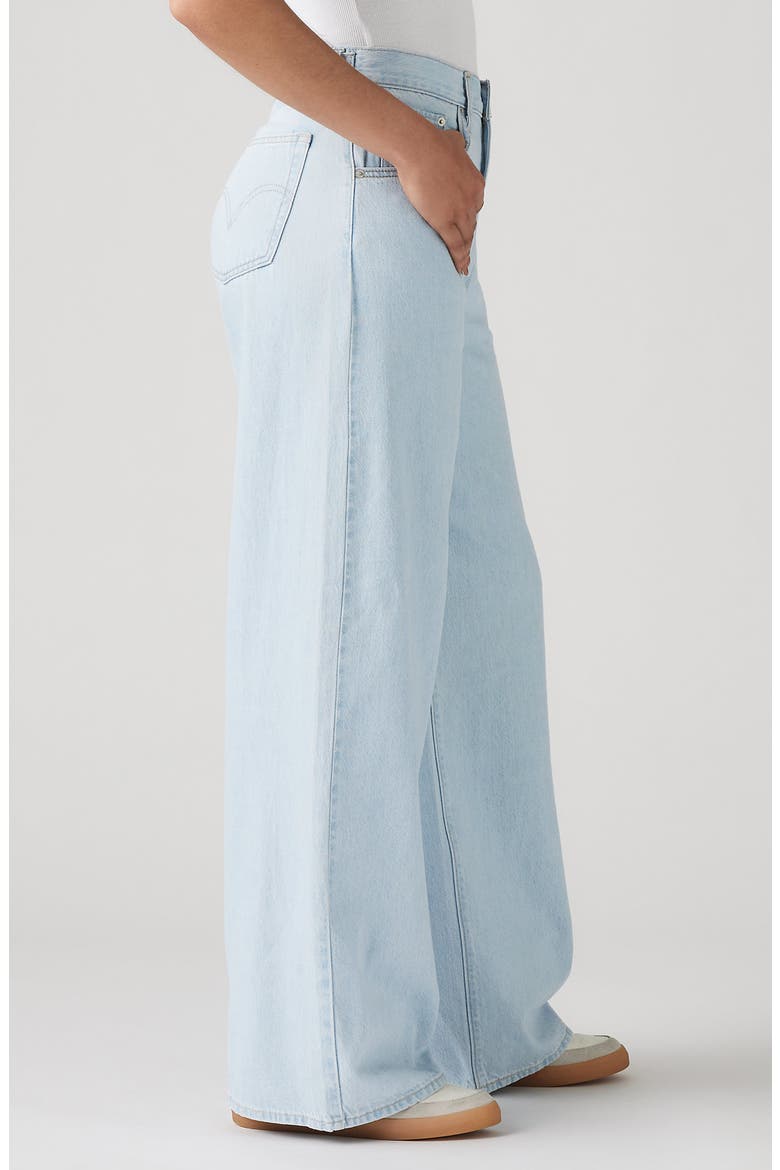 Cinch High Waist Baggy Wide Leg Jeans, Alternate, color, NEVER GOING TO CHANGE