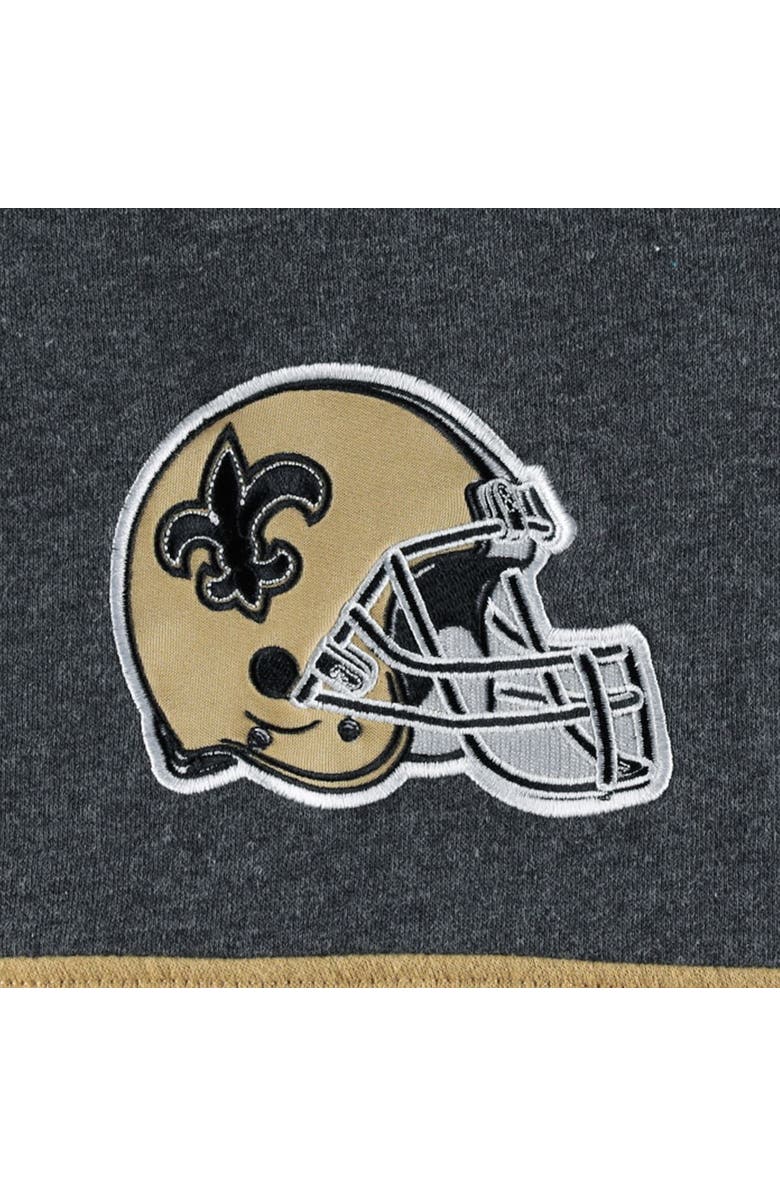 STARTER Men's Starter Black/Heather Gray New Orleans Saints Extreme Pullover Hoodie, Alternate, color, Gray