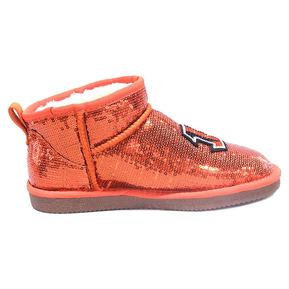 CUCE Women's Cuce  Orange Cincinnati Bengals Sequin Ankle Boots, Alternate, color, 