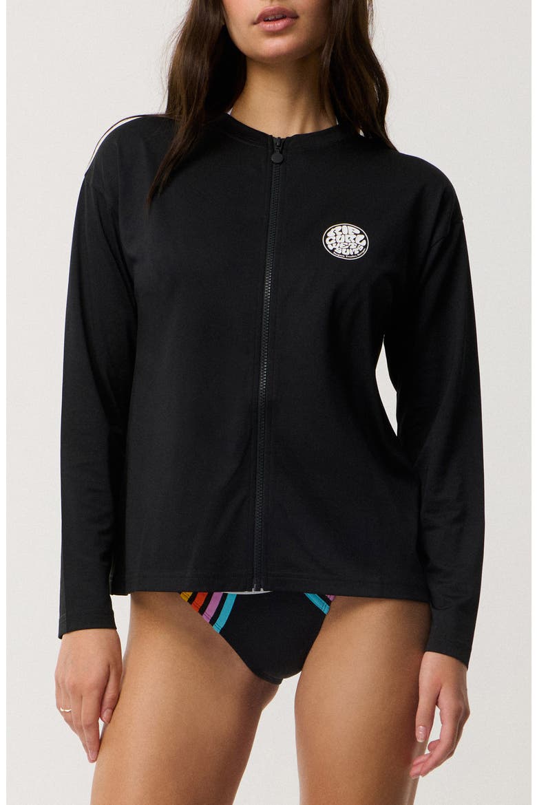 Classic Surf Long Sleeve Rashguard, Main, color, BLACK