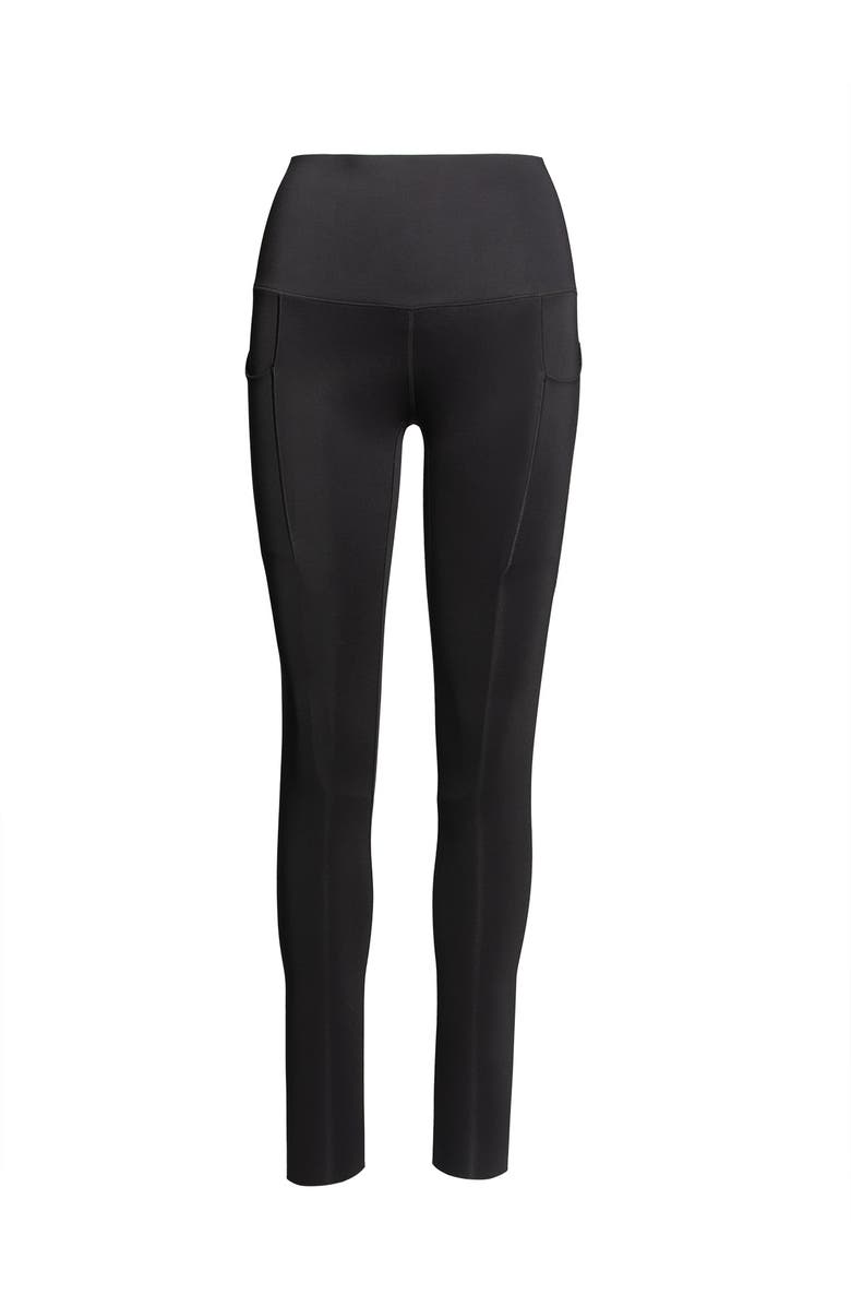 Single Stitch Performance High Waisted Pocket 7/8 Legging, Alternate, color, Black