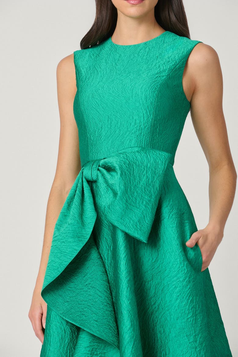 Midnight Laura Emerald Jacquard Dress, Alternate, color, Emerald
