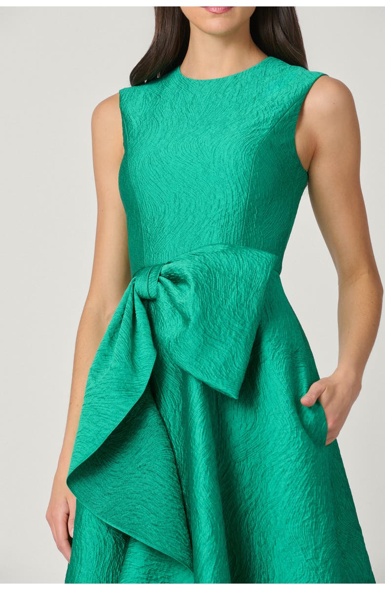 Shoshanna Midnight Laura Emerald Jacquard Dress, Alternate, color, Emerald