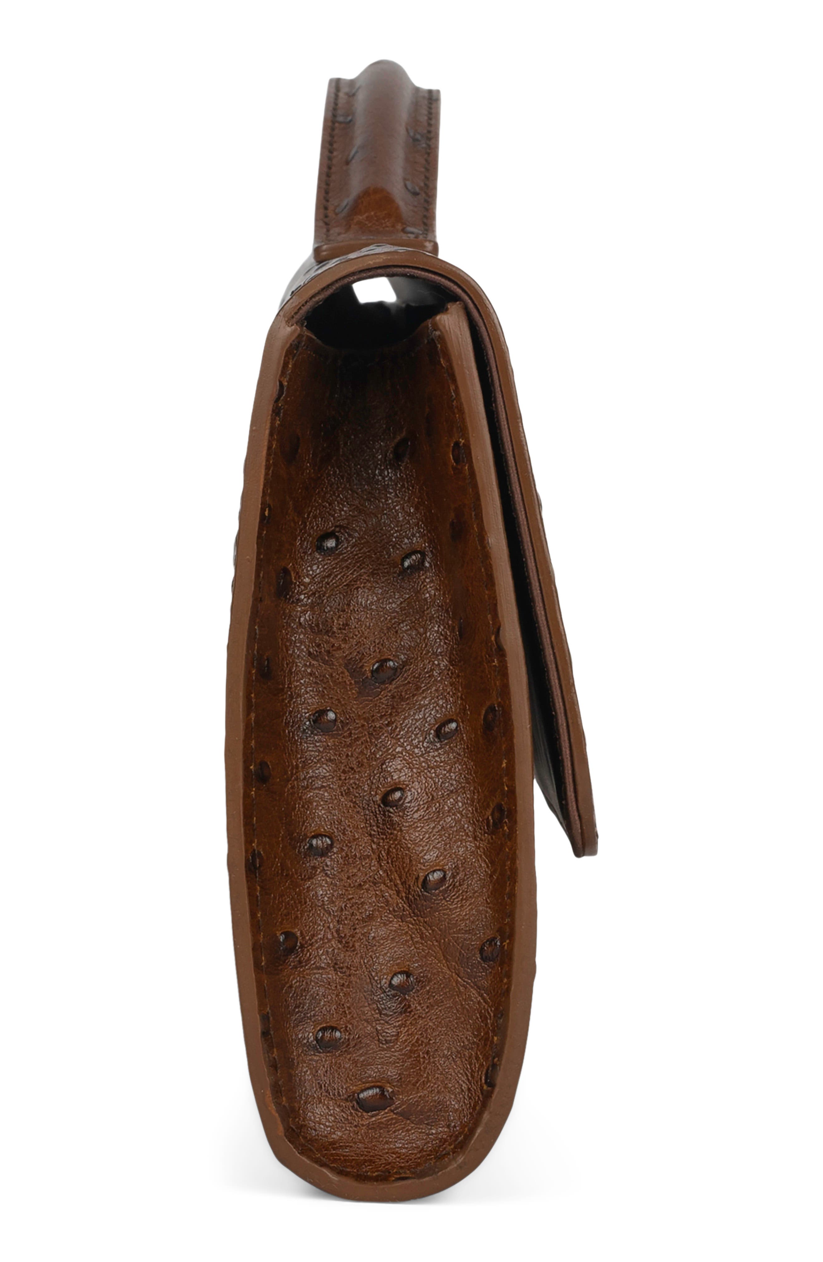 Lucudity Handbag, Alternate, color, BROWN OSTRICH