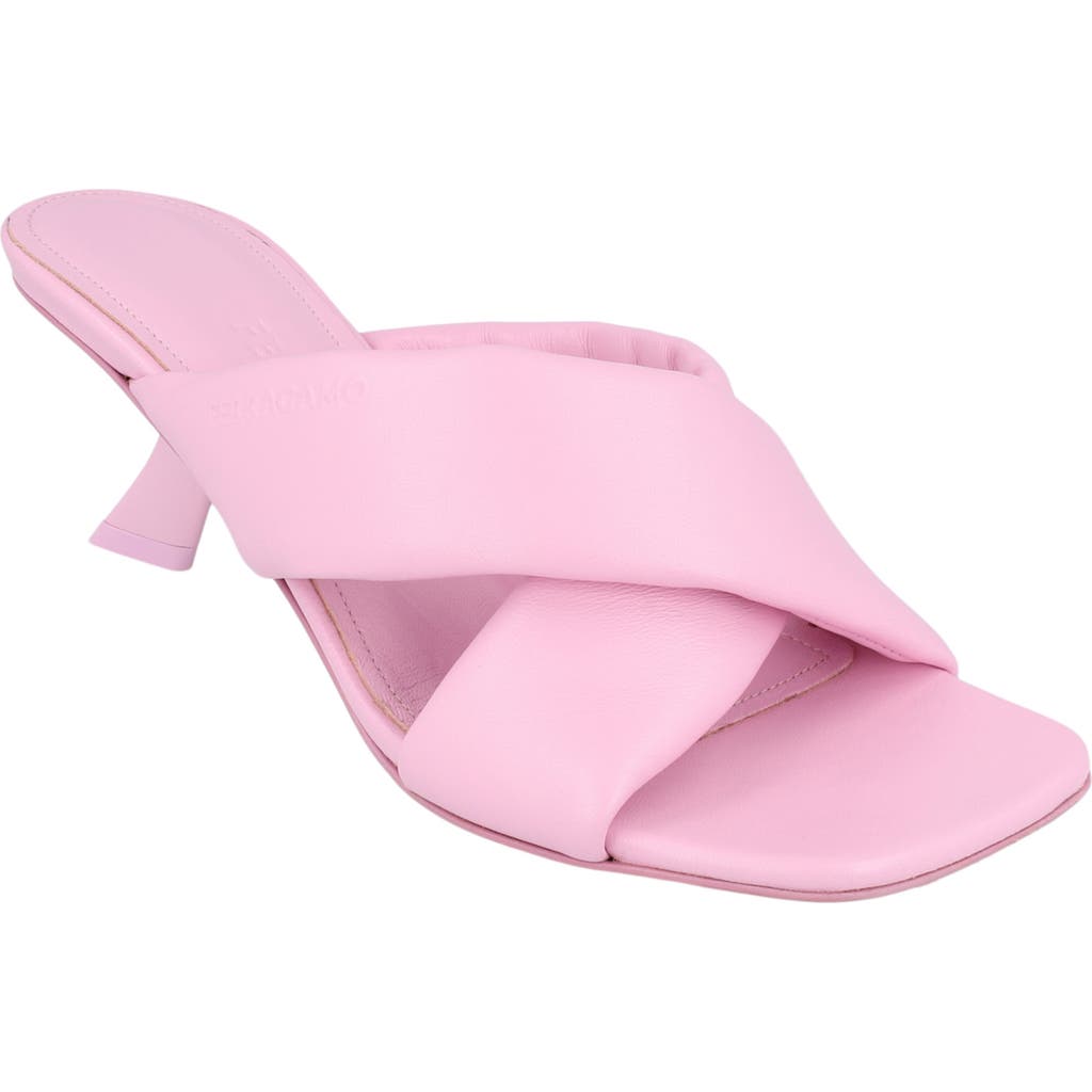 Ferragamo Crossover Slide Sandal In Pink