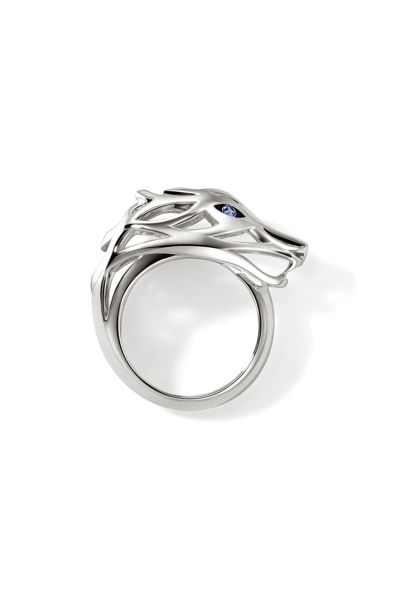 Naga Sapphire Ring, Alternate, color, SILVER