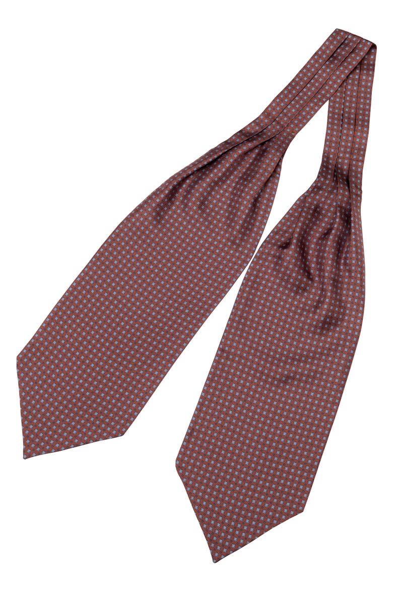 Navona - Silk Ascot Cravat Tie for Men, Alternate, color, Chocolate