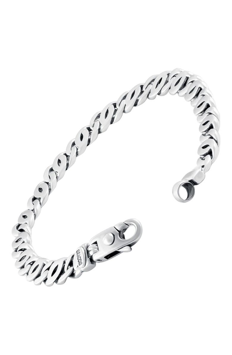 Bliss Diamond Men's Marine Link Platinum 52 grams 6.5mm Bracelet 8.25", Alternate, color, 