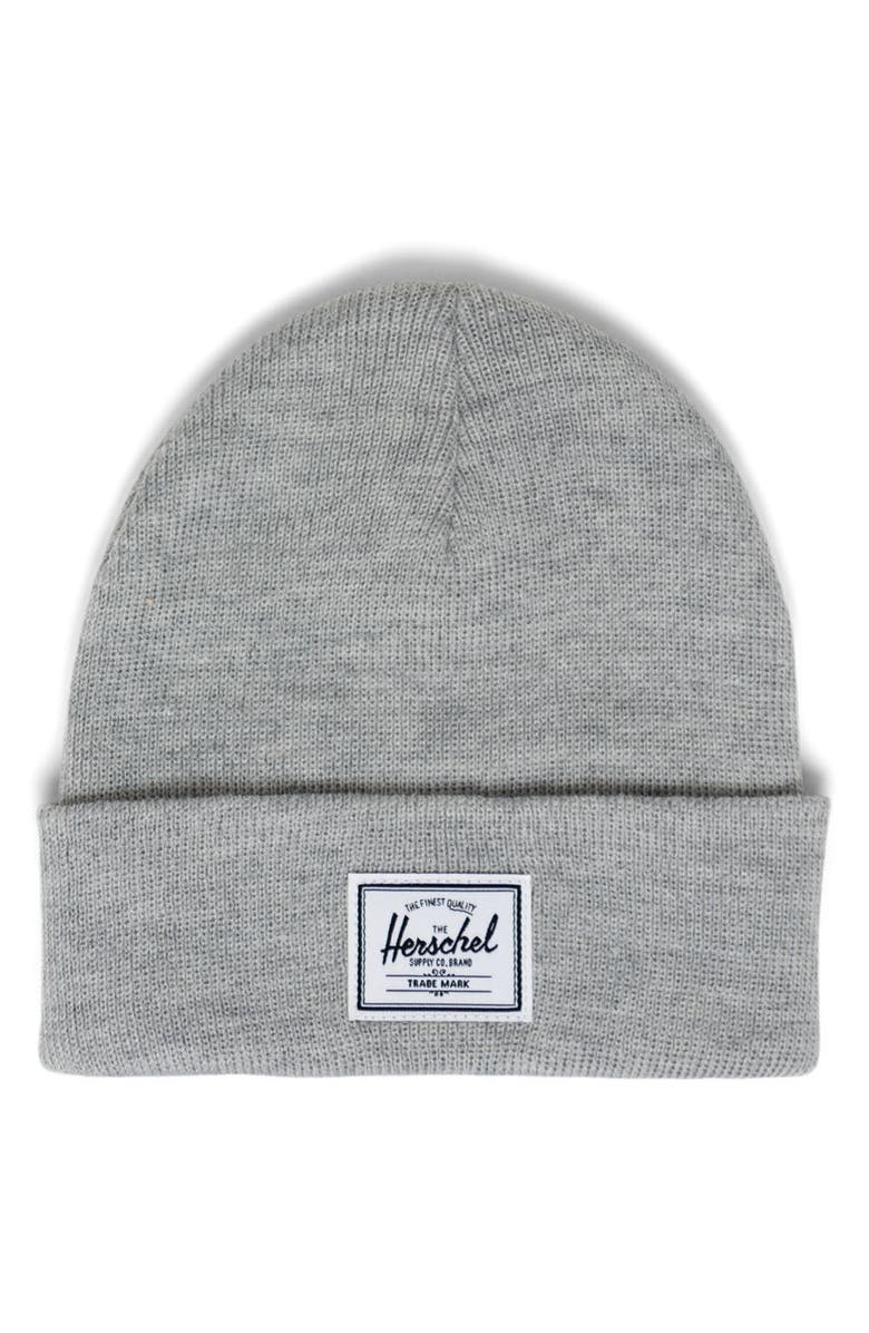 Herschel Supply Co. Elmer Cuff Beanie, Main, color, Heather Light Grey