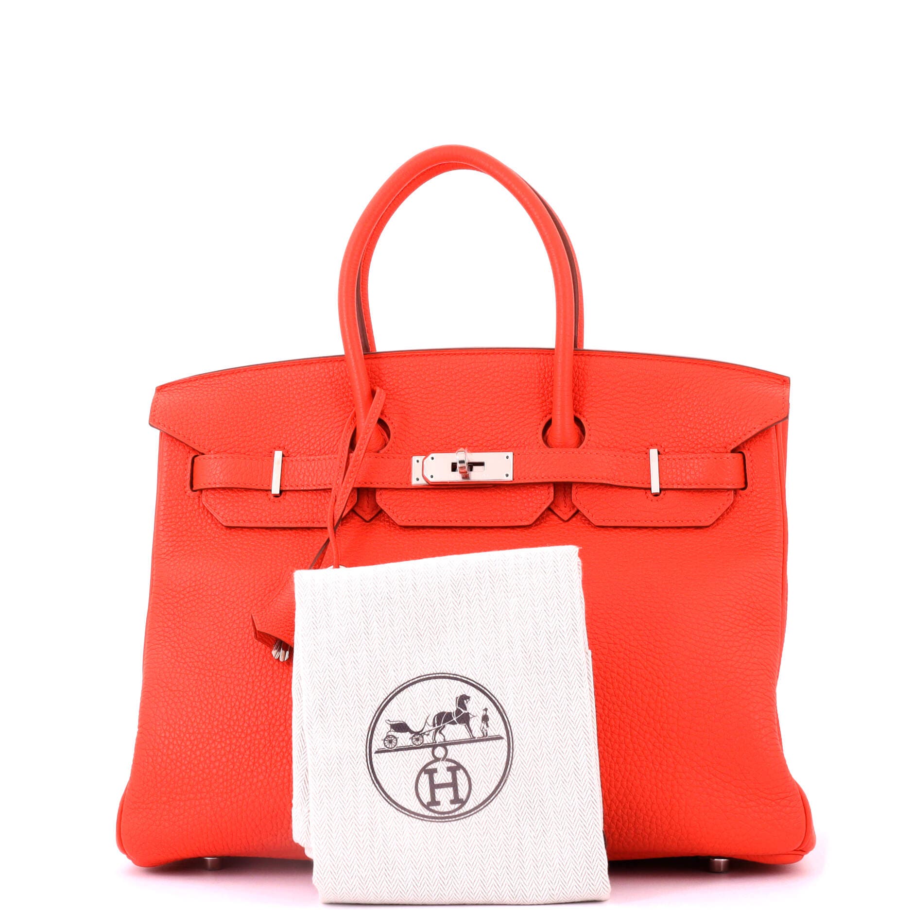 Pre-Owned Hermes Birkin Handbag Orange Togo with Palladium Hardware 35, Alternate, color, Capucine