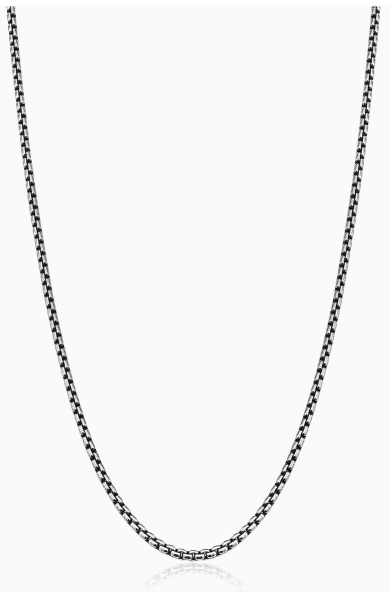 Oradina Men's Off The Grid Oxidized Chain in Sterling Silver, Main, color, Silver