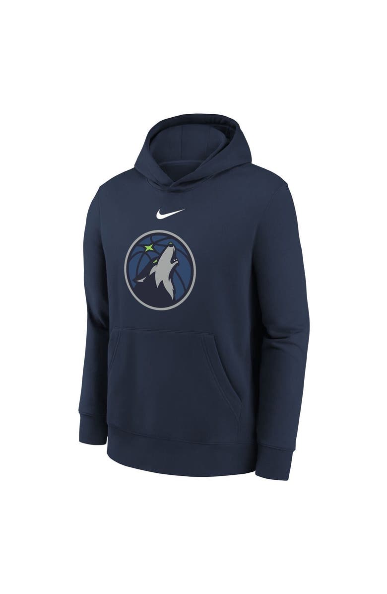 Nike Youth Nike Navy Minnesota Timberwolves 2025/26 Club Fleece Hoodie, Alternate, color, Navy