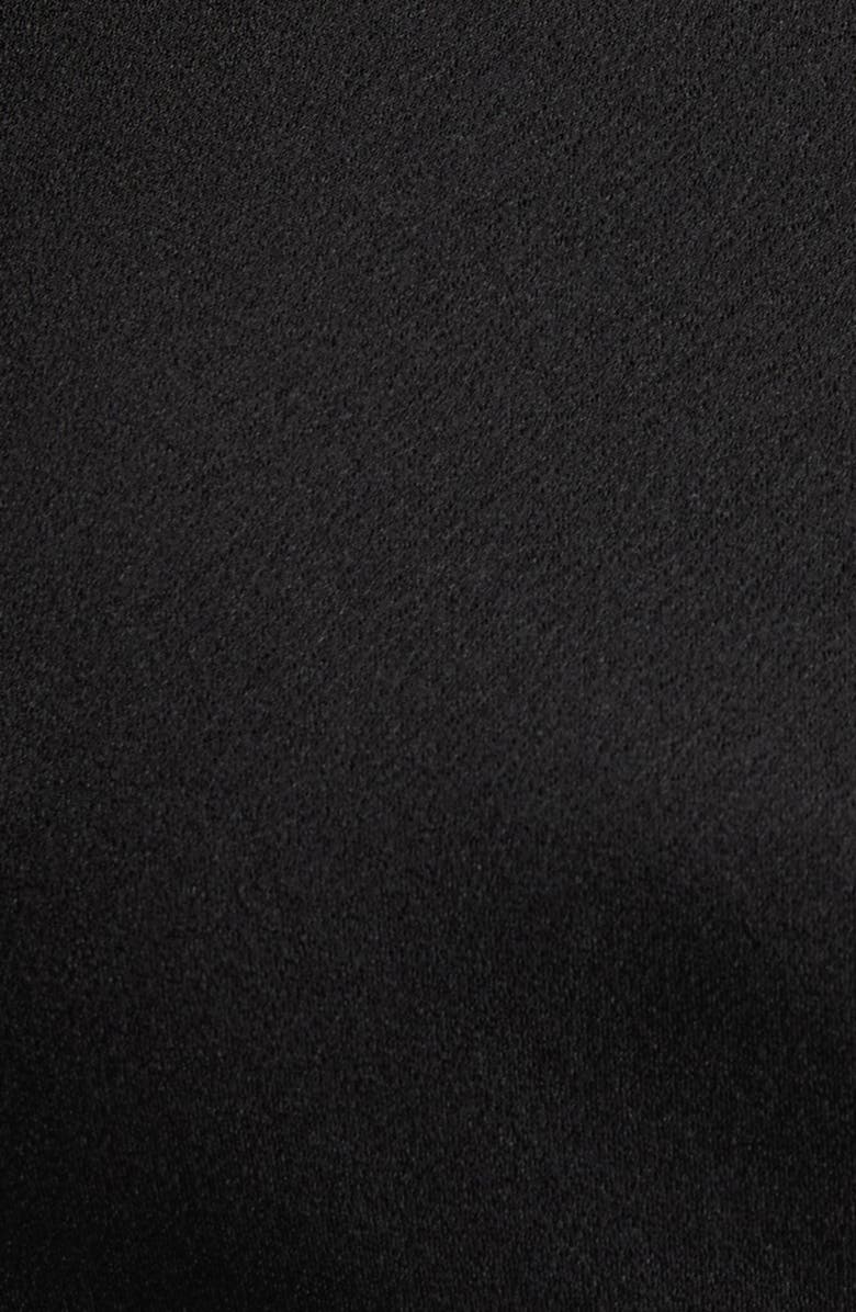 McQueen Twisted Crystal Embellished Long Sleeve Gown, Alternate, color, Black