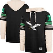 '47 Men's '47 Black Philadelphia Eagles Throwback Split Zone Cornerback Duo Hoodie