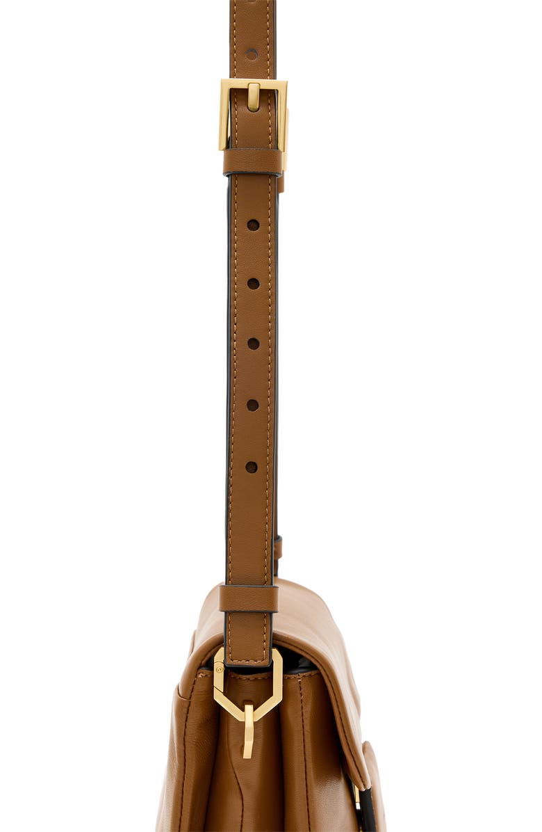 AllSaints Jupiter Leather Crossbody Bag, Alternate, color, Sepia Brown