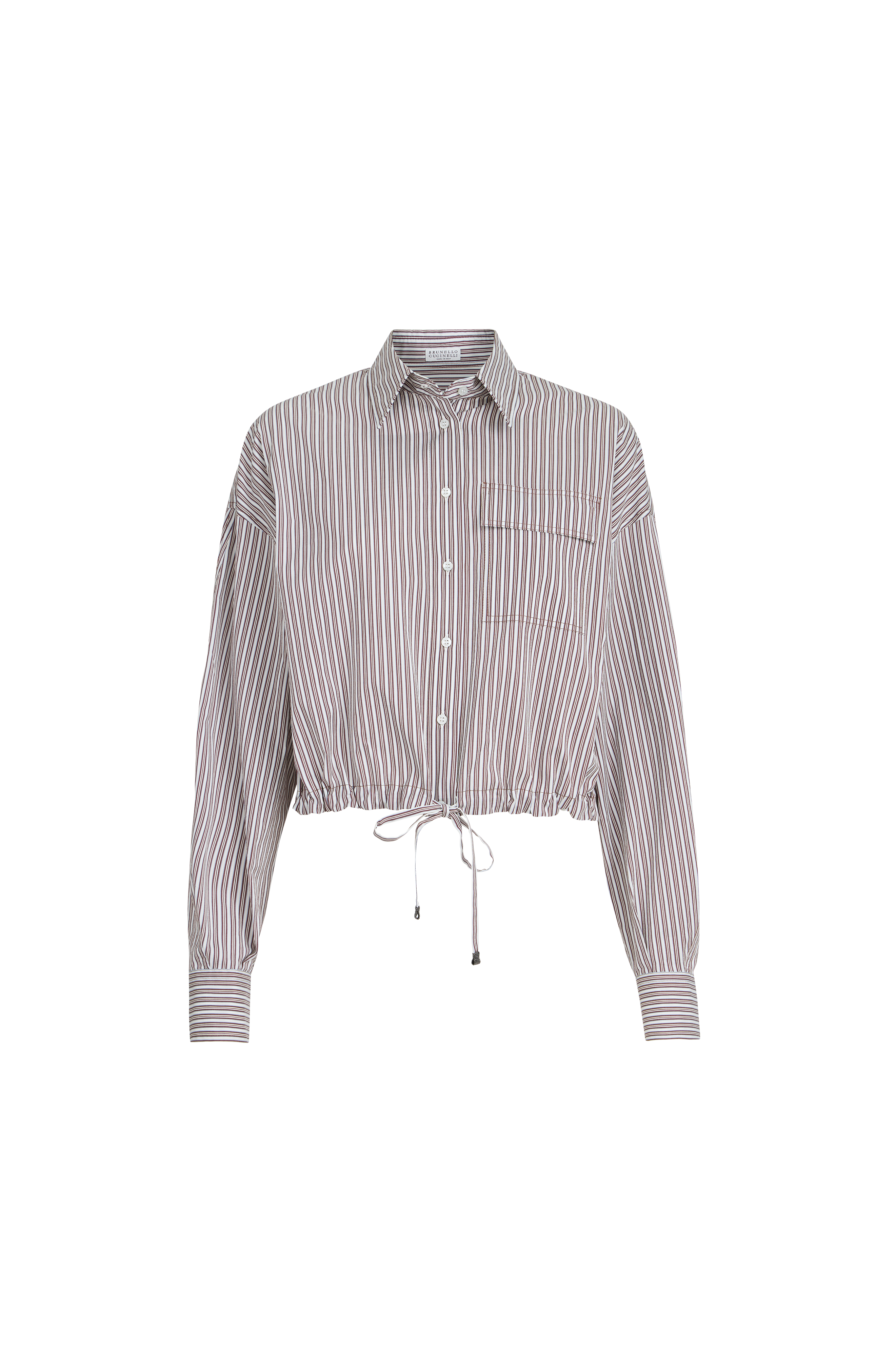 Striped poplin shirt - image 2