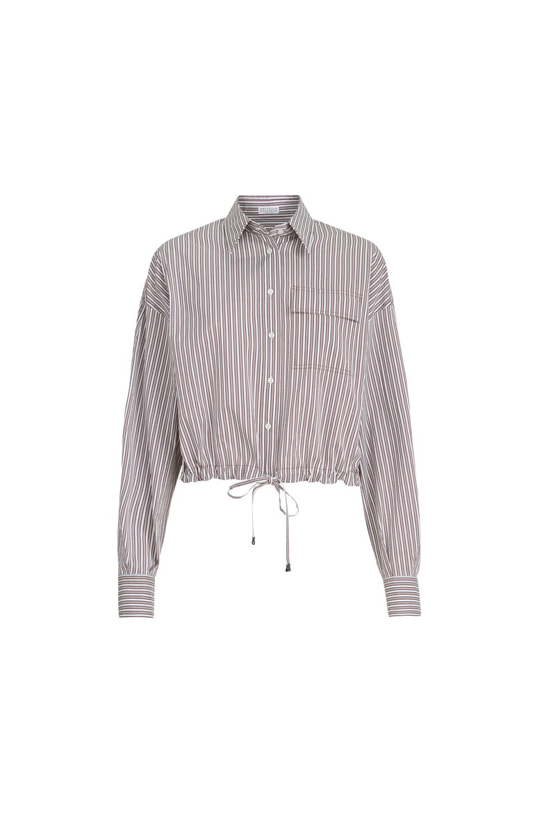 Striped poplin shirt, Alternate, color, Bordeaux