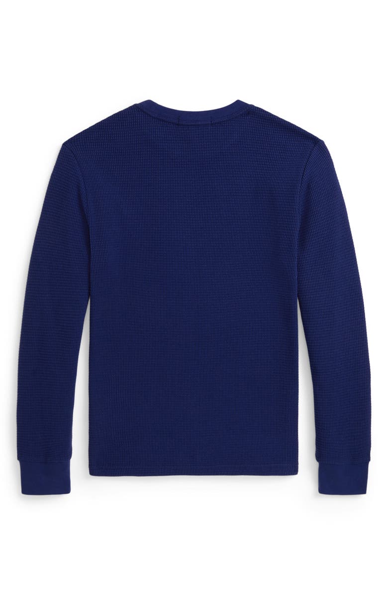 Polo Ralph Lauren Kids' Waffle Stitch Long Sleeve T-Shirt, Alternate, color, Blue