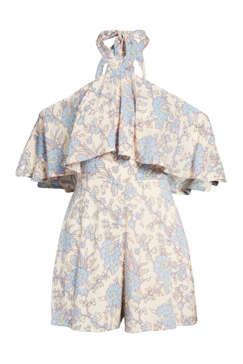 Halter Romper, Alternate, color, TAN FLORAL