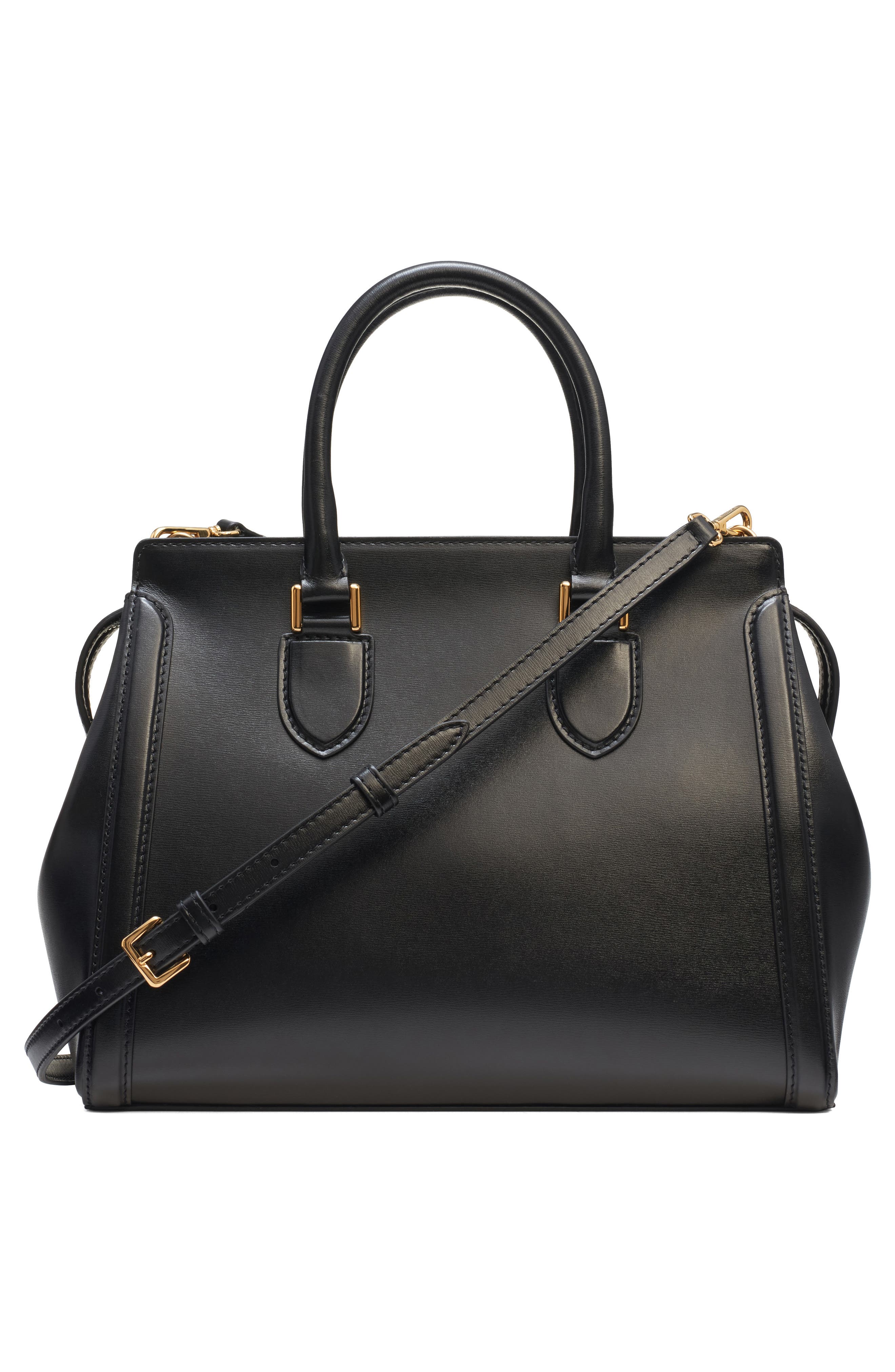 McQueen Large Birdee Boston Handbag, Alternate, color, 