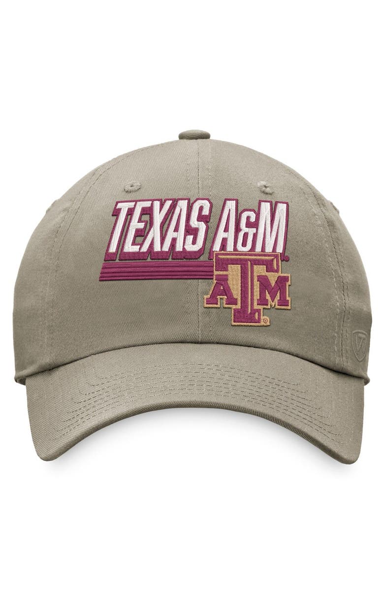TOP OF THE WORLD Men's Top of the World Khaki Texas A&M Aggies Slice Adjustable Hat, Alternate, color, Khaki