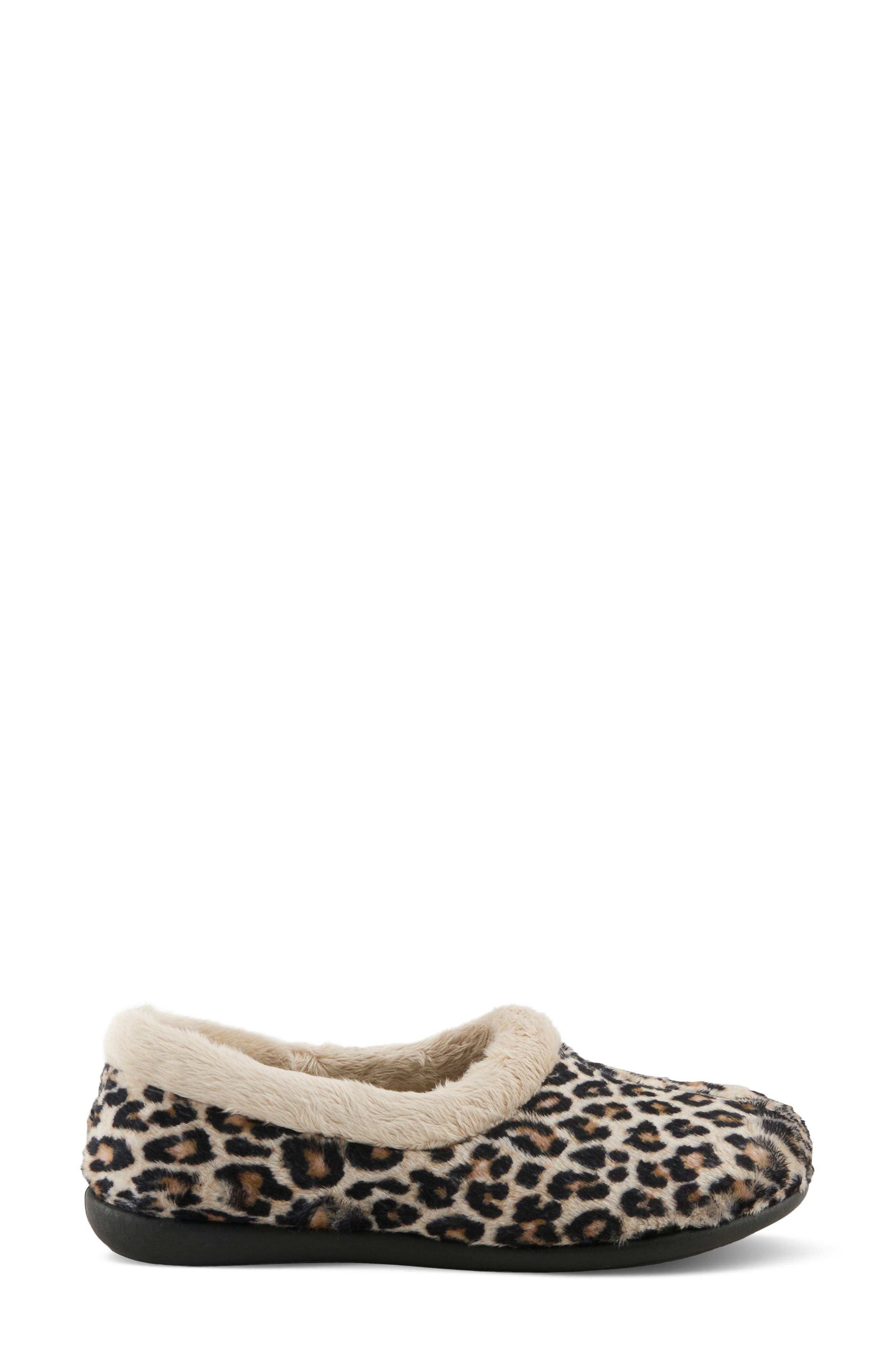 Amalie Faux Fur Slipper, Alternate, color, LEOPARD PRINT