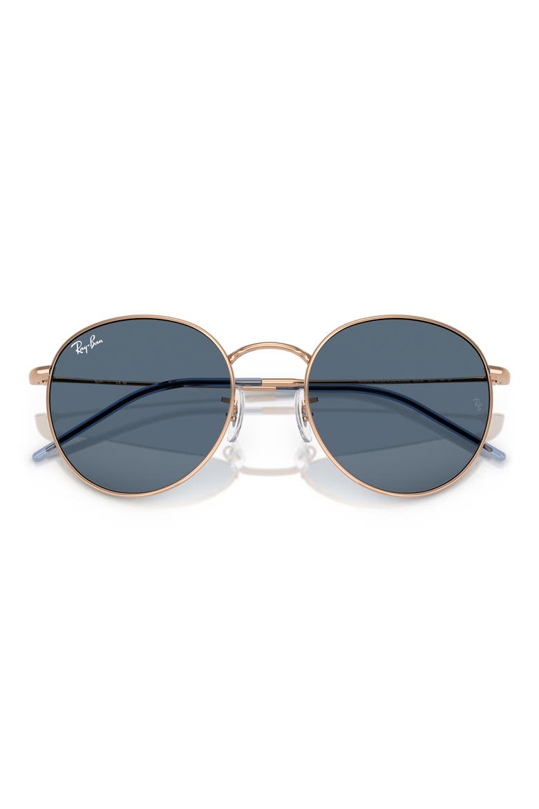 Reverse Phantos 55mm Round Sunglasses, Alternate, color, DARK BLUE