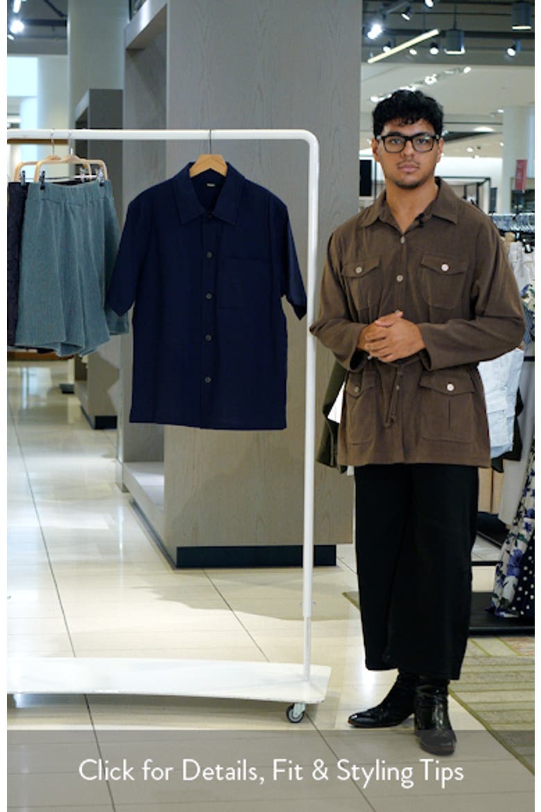 Mini Texture Short Sleeve Button-Up Shirt video