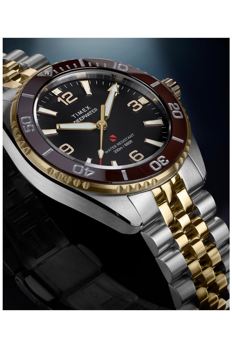 Deepwater Arctic 200 Two-Tone Bracelet Watch, 40.5mm, Alternate, color, SILVER-TONE