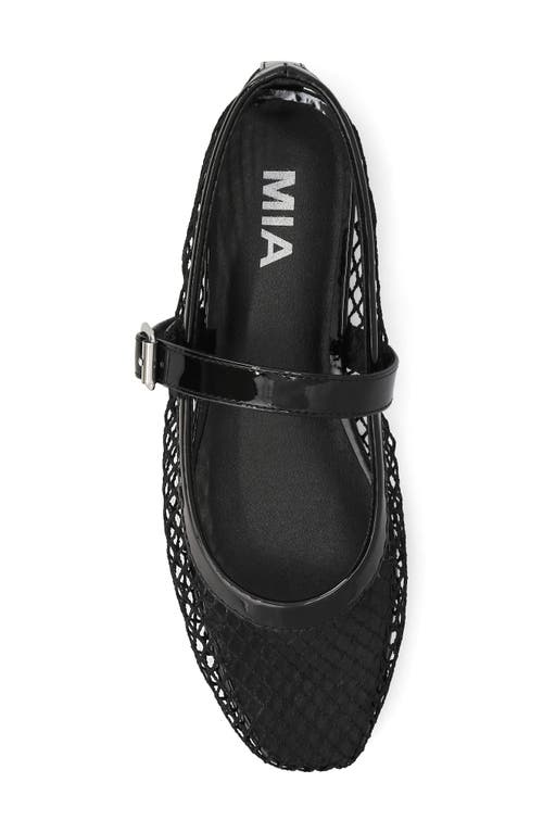 Mia Rayza Woven Mary Jane Flat In Black