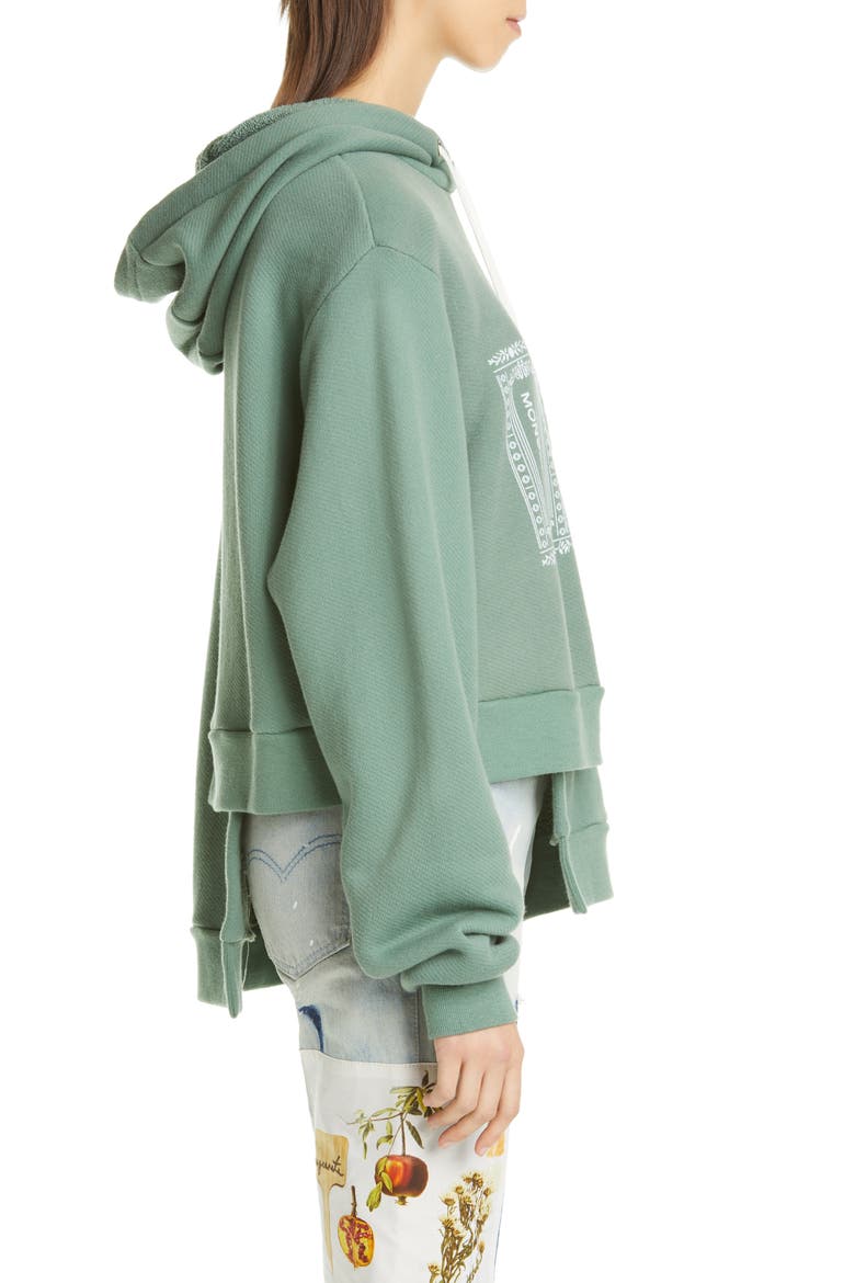 Logo Double Layer Hoodie, Alternate, color, BASIL