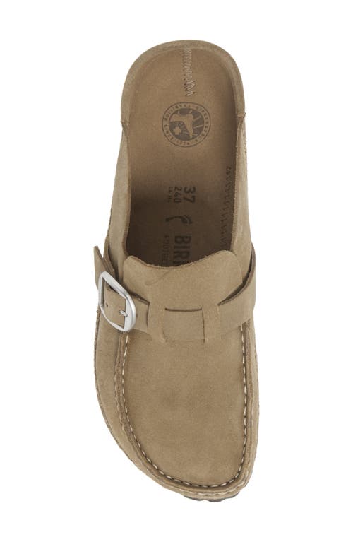 Birkenstock Buckley Suede Moccasin Clog In Grey Taupe At Urban Outfitters In Brown