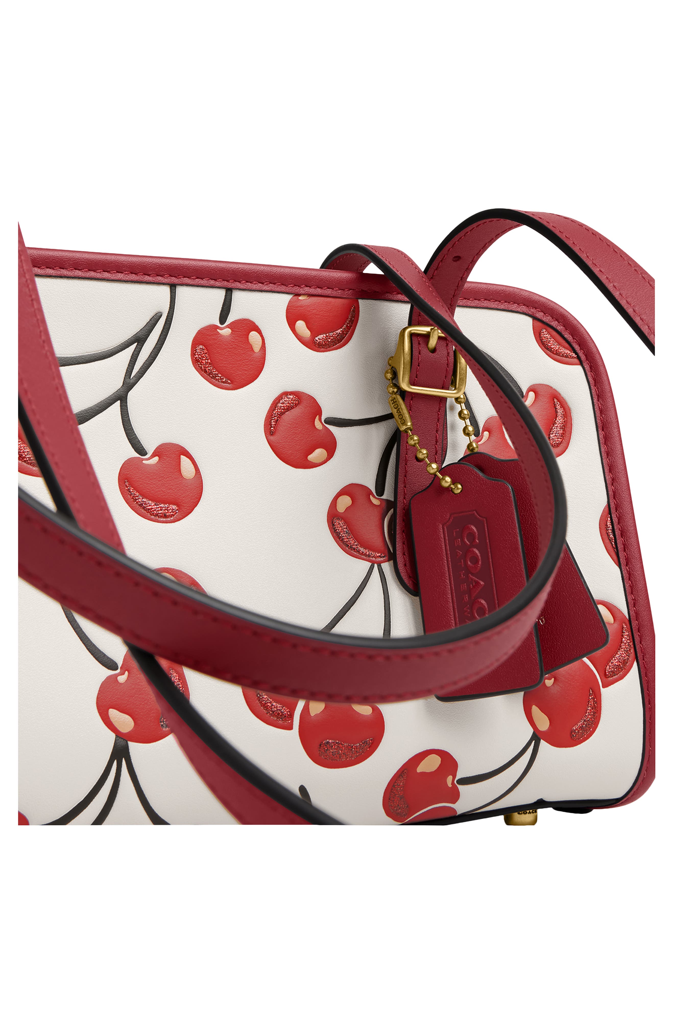 COACH Originals Cherry Print Zip Bag, Alternate, color, 