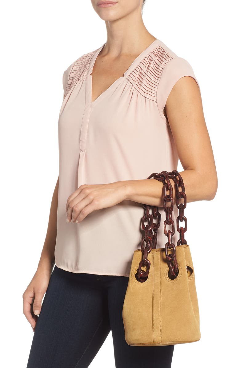 TRADEMARK Goodall Leather Bucket Bag, Alternate, color,