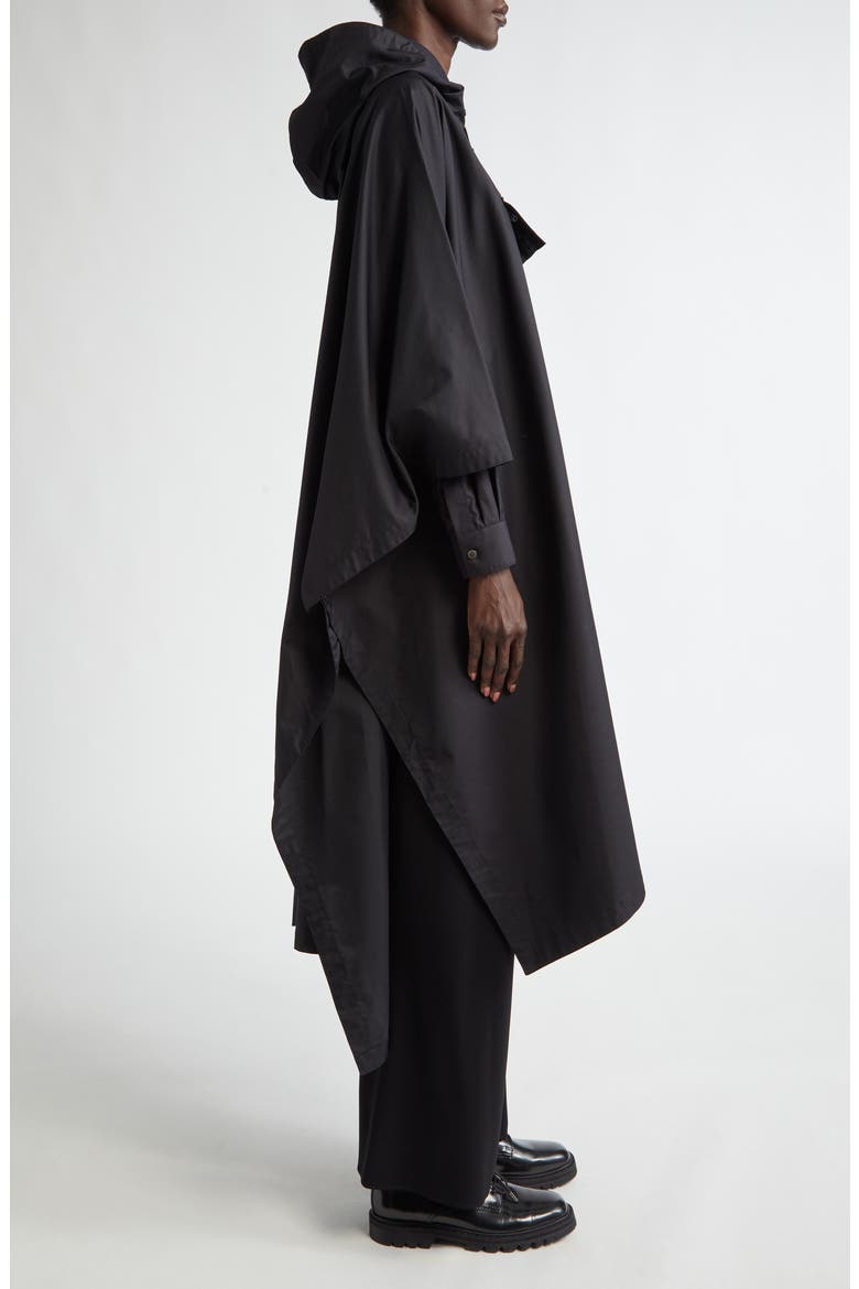 Rian Nylon Poncho Anorak, Alternate, color, BLACK