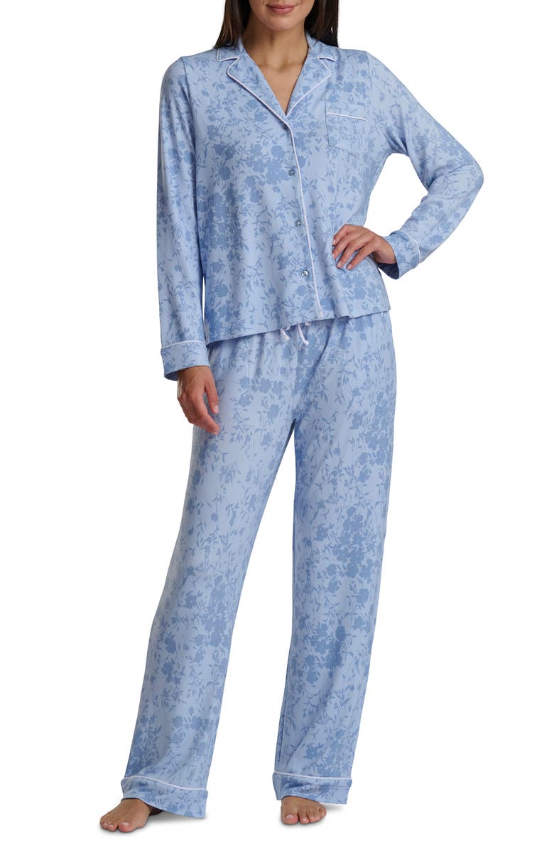 Splendid Print Long Sleeve Pajamas, Alternate, color, Falling Floral
