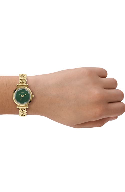 Fossil Carlie Three-hand Gold-tone Stainless Steel Watch, 28mm In Gold