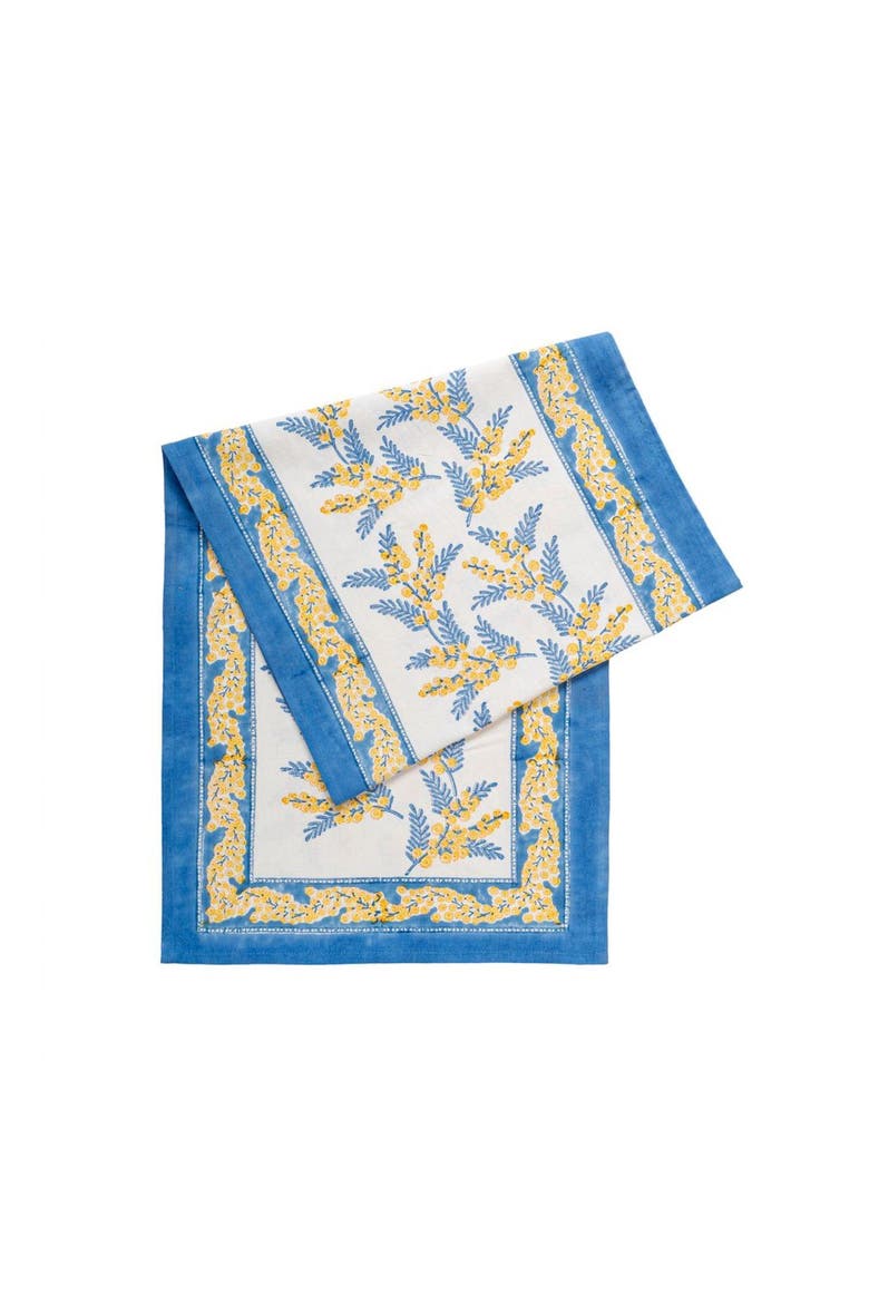 Mimosa Runner, Main, color, Blue, Yellow 16" x 90"