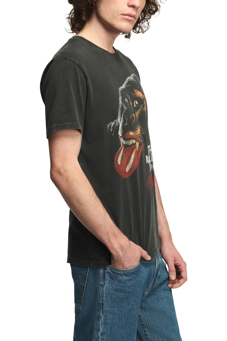 Rolling Stones Grrr Cotton Graphic T-Shirt, Alternate, color, JET BLACK