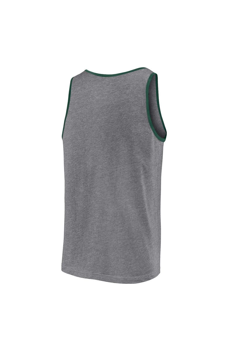 FANATICS Men's Fanatics Branded Heather Gray Green Bay Packers Primary Tank Top, Alternate, color,