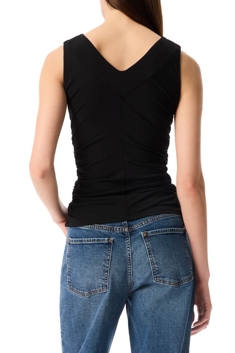 Ondea Shirred Crossover Tank, Alternate, color, BLACK BEAUTY