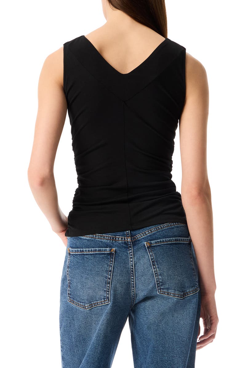 Robert Rodriguez Ondea Shirred Crossover Tank, Alternate, color, Black Beauty