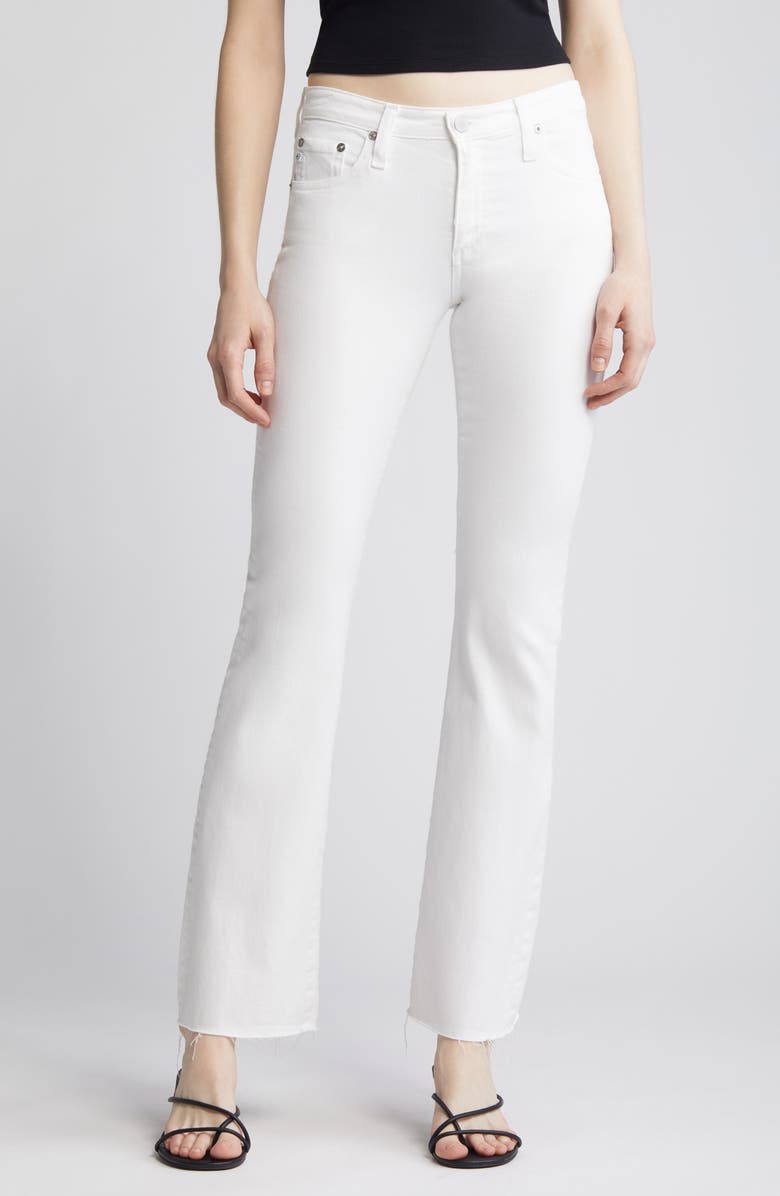 AG Angel Raw Hem Mid Rise Bootcut Jeans, Main, color,